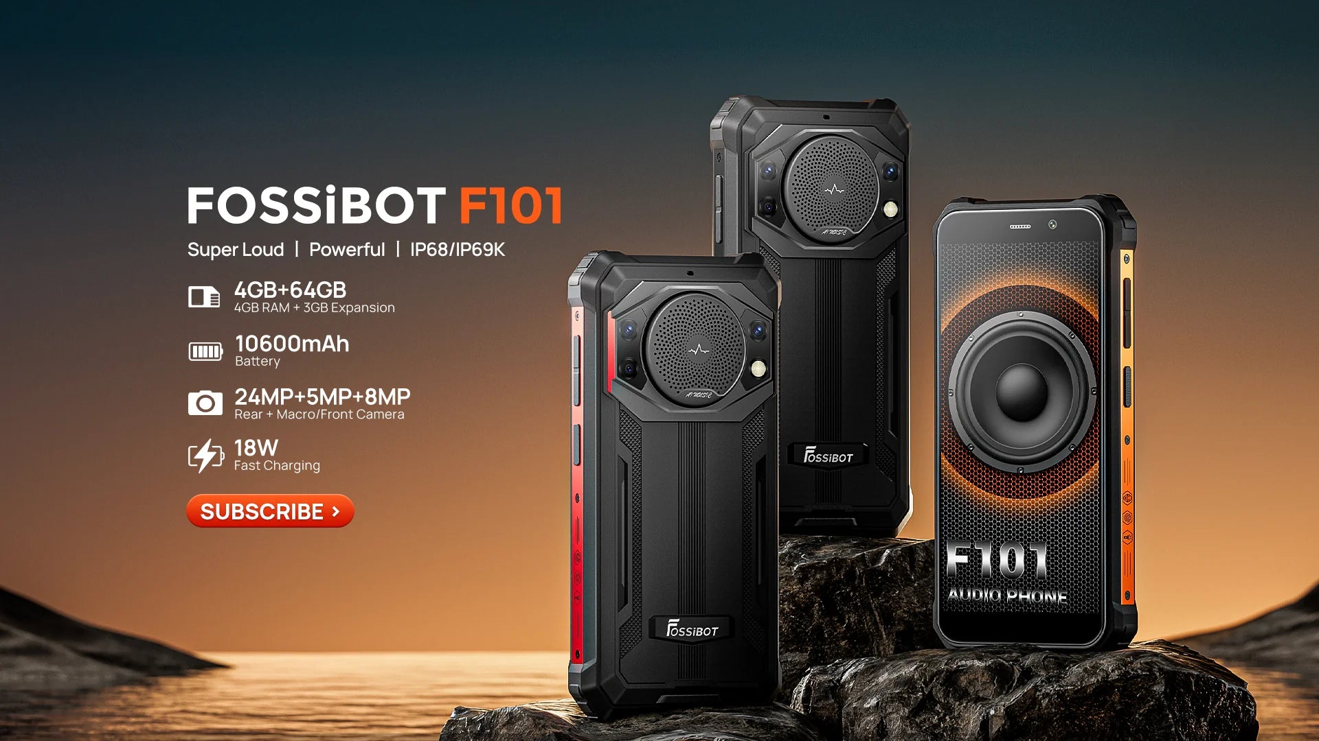 FOSSiBOT DT2 Rugged Tablet Unleashes With 22000mAh Battery 66W Flash Charge  and 20+256GB Memory