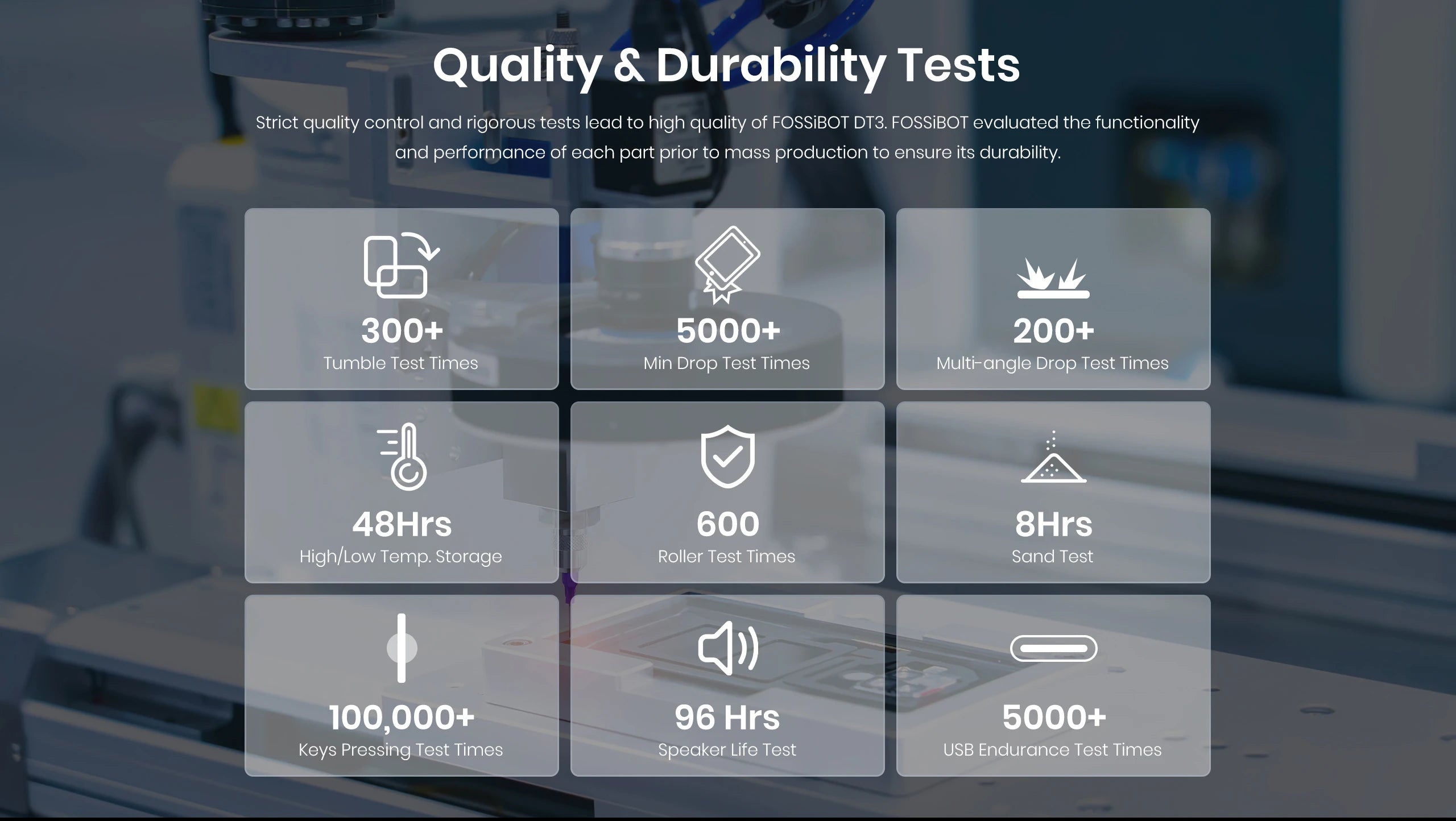 FOSSiBOT DT3 Features