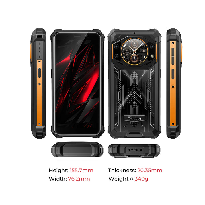 FOSSiBOT F101 PRO 15GB+128GB Innovative Rear Display 10600mAh Large Battery