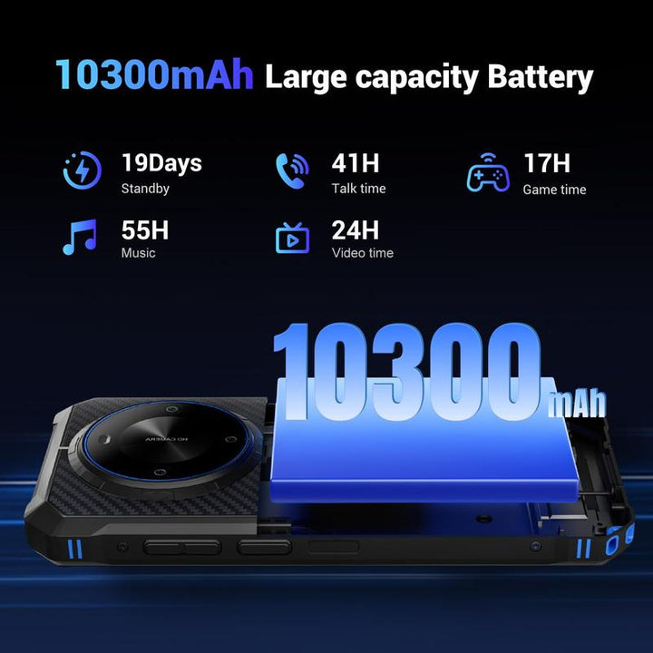 FOSSiBOT F105 12GB+64GB 10300mAh Large Battery 6.745 inch Waterdrop screen Rugged Phone