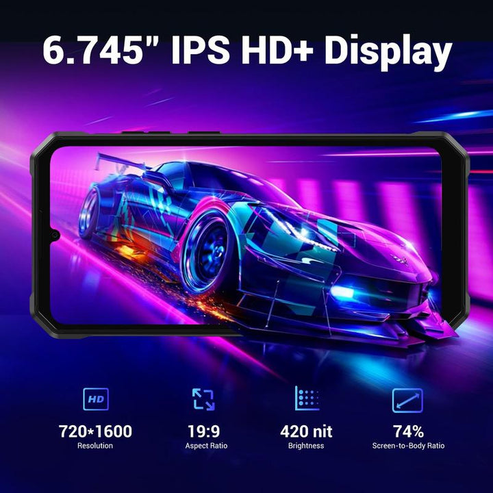 FOSSiBOT F105 12GB+64GB 10300mAh Large Battery 6.745 inch Waterdrop screen Rugged Phone