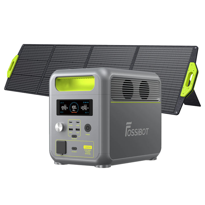 FOSSiBOT ポータブル電源 1200W 本体 FOSSiBOT F1200 Solar Generator Kit