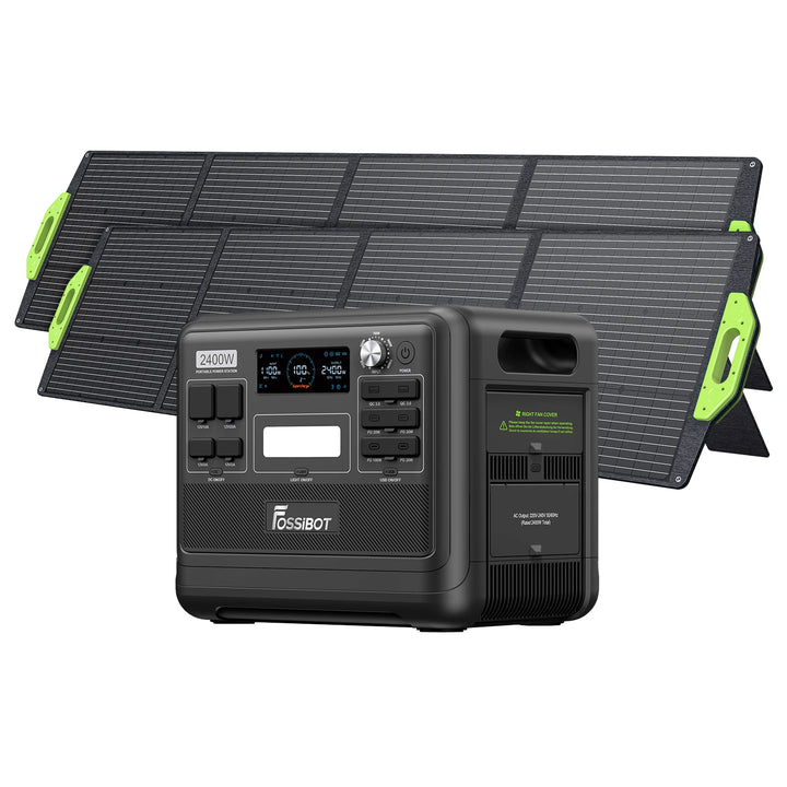 FOSSiBOT ポータブル電源 F2400 大容量 2048Wh/2400W FOSSiBOT F2400 Solar Generator Kit