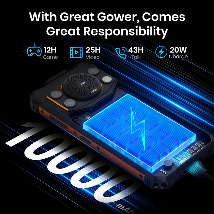 FOSSiBOT F110 Pro 128dB Speaker 6.745-inch 20+128GB MediaTek Dimensity 6300 50MP+8MP 10000mAh Android 15 5G Rugged Phone
