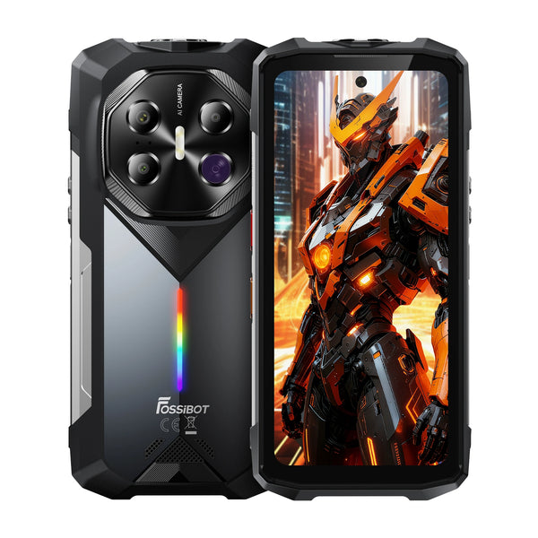 FOSSiBOT F113 with 64MP Long-Range Night Vision Camera, 6.78" 120Hz FHD+, 36GB+256GB, MediaTek Dimensity 7050, 50MP+32MP Cameras, 20000mAh Battery, 50m Strong Flashlight, Colorful Ambient Lighting with Music Rhythm, 5G Rugged Phone