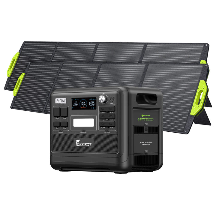 FOSSIBOT F2400 2400W ポータブル電源 FOSSiBOT F2400 Solar Generator Kit