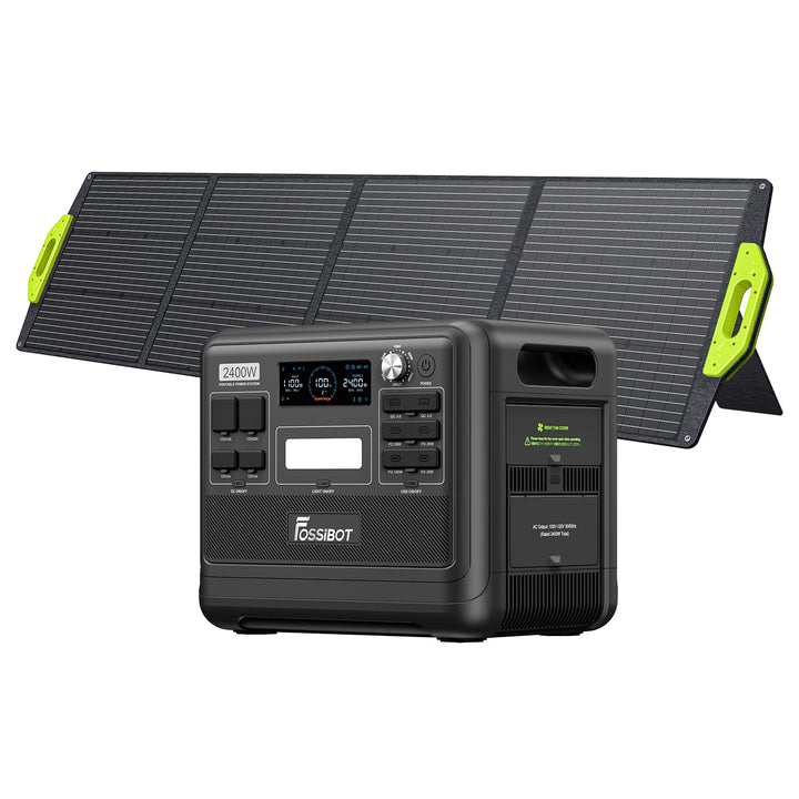 ほぼ新品 Fossibot F2400ポータブル電源 FOSSiBOT F2400 Solar Generator Kit