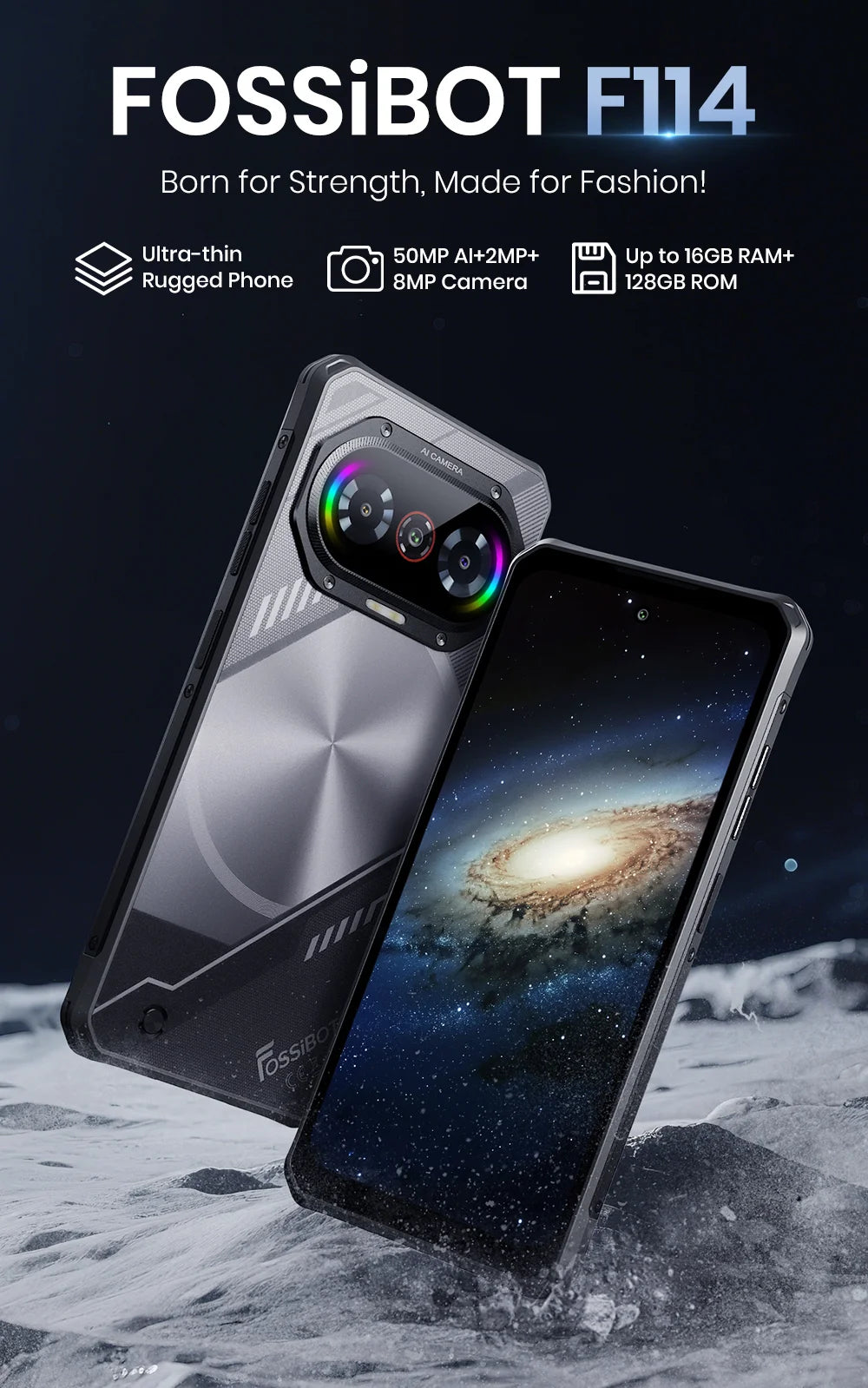 FOSSiBOT F114 Rugged Smartphone, 6.67-inch, 4GB +128GB, Android 15, 50 FOSSiBOT F114 Rugged Smartphone, 6.67-inch, 4GB +128GB, Android 15, 50
